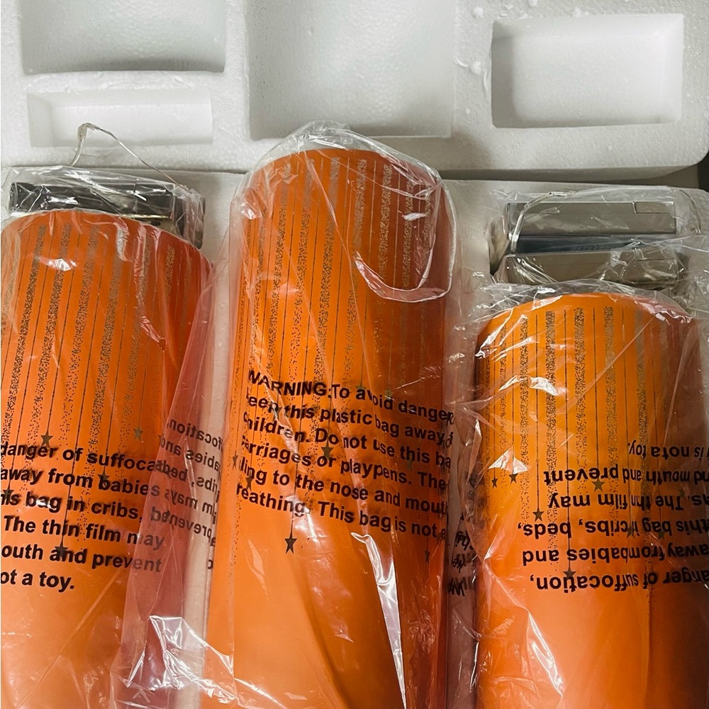 Orange Insulated Tumbler Set